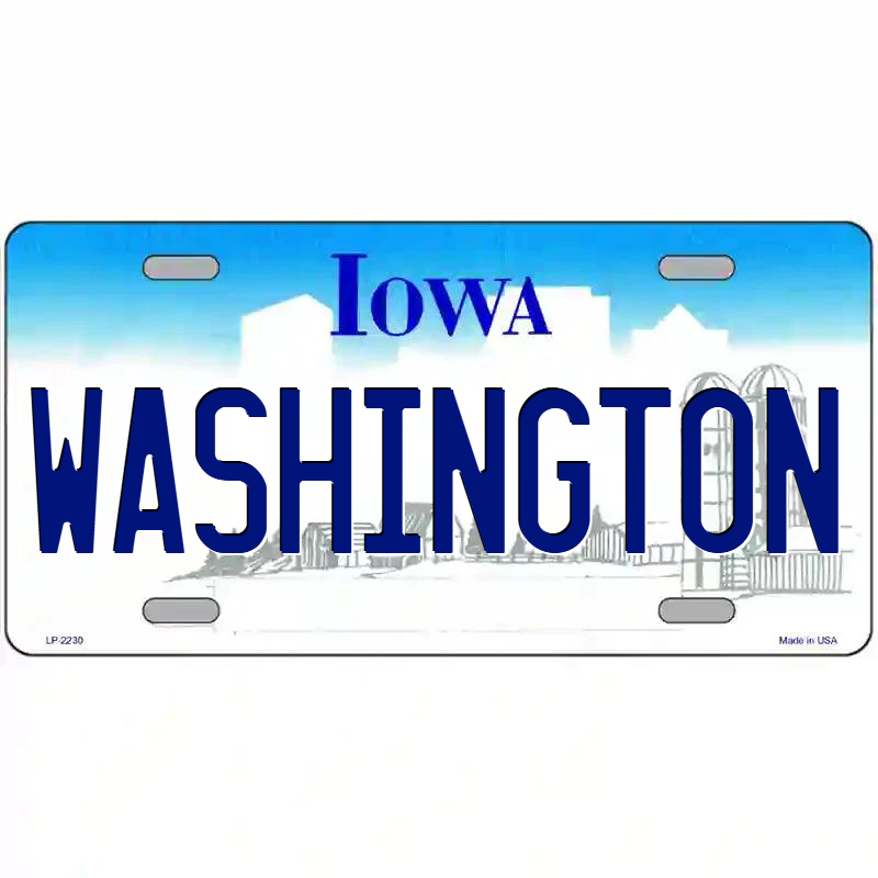 Washington Iowa Metal Sign