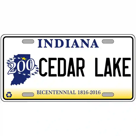 Cedar Lake Indiana Bicentennial Metal Sign