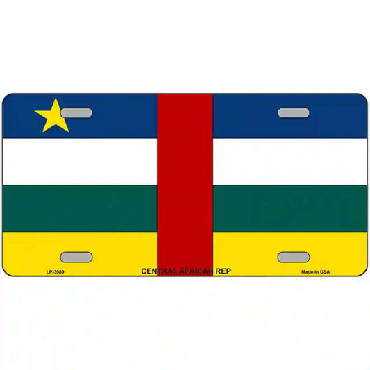 Central African Republic Flag Metal Sign