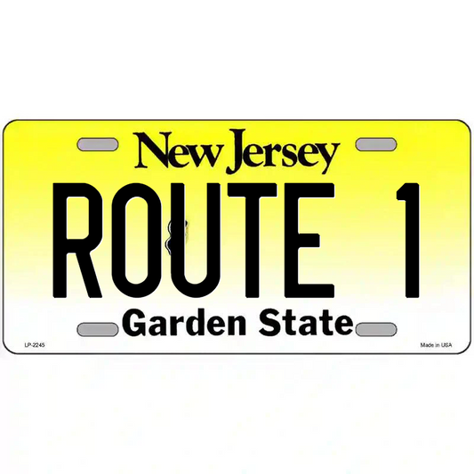 Route 1 New Jersey Metal Sign