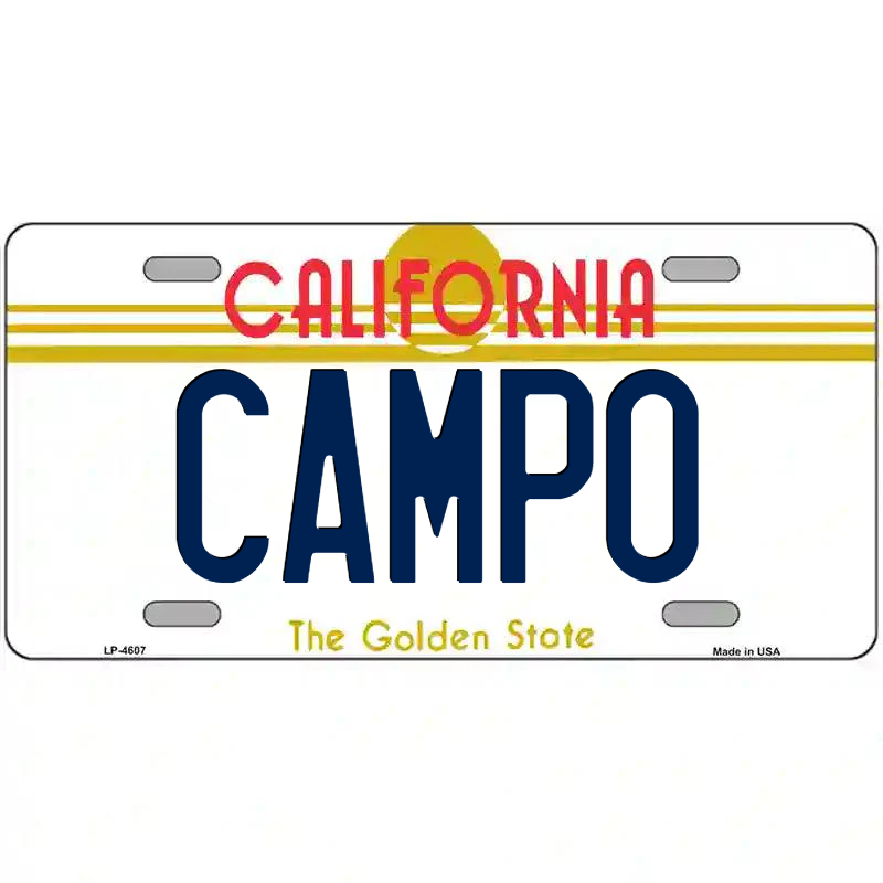 Campo California Metal Sign
