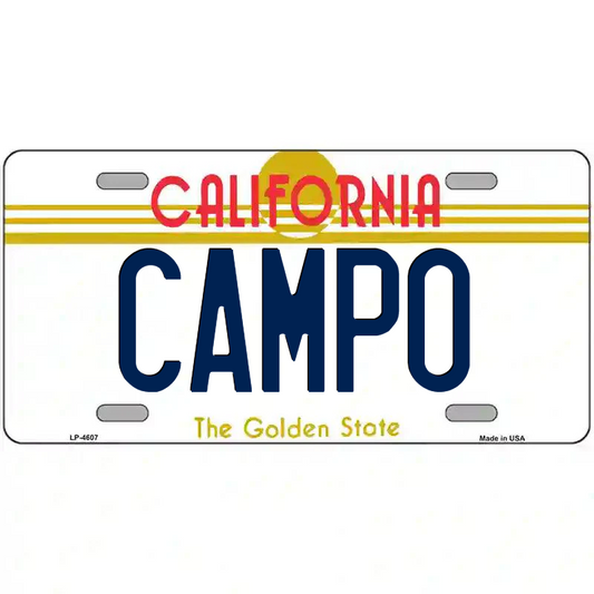 Campo California Metal Sign