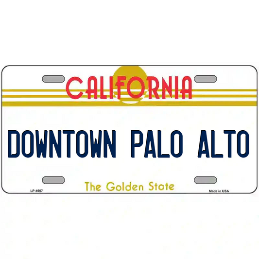 Downtown Palo Alto California Metal Sign