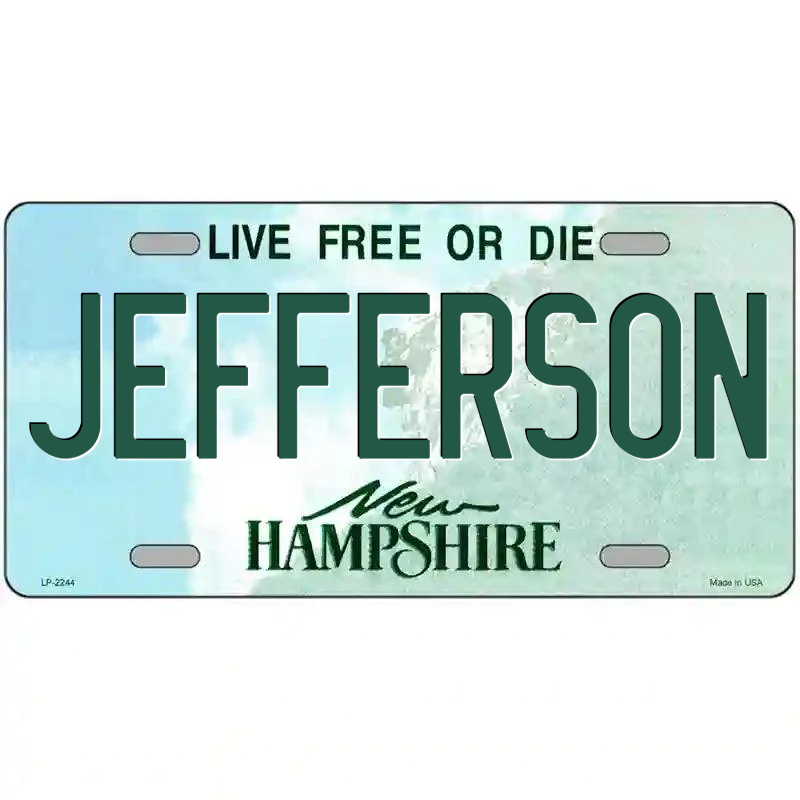 Jefferson New Hampshire Metal Sign