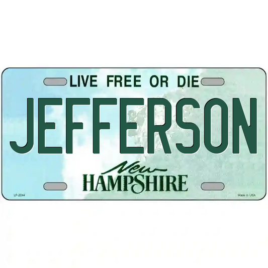 Jefferson New Hampshire Metal Sign