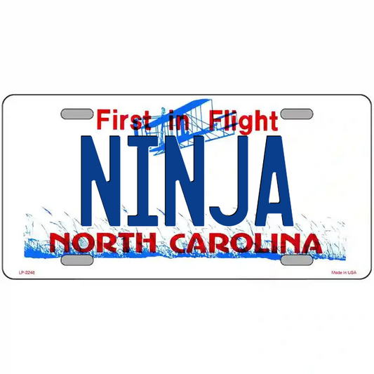 Ninja North Carolina Metal Sign