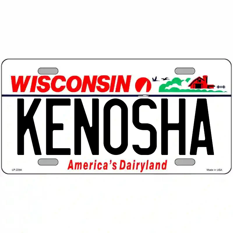 Kenosha Wisconsin Metal Sign