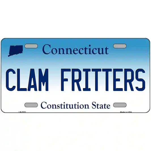 Clam Fritters Connecticut Metal Sign