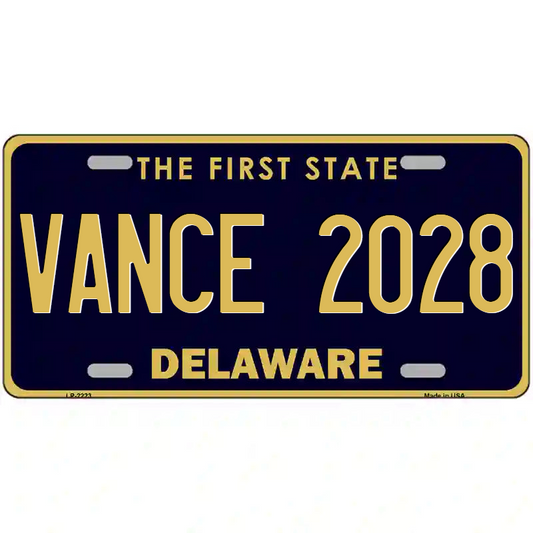 Vance 2028 Delaware Metal Sign