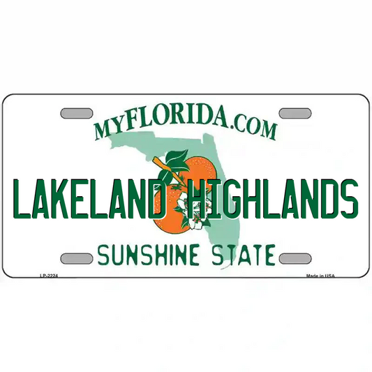 Lakeland Heights Florida Metal Sign