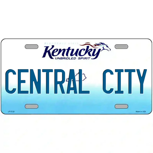 Central City Kentucky Metal Sign