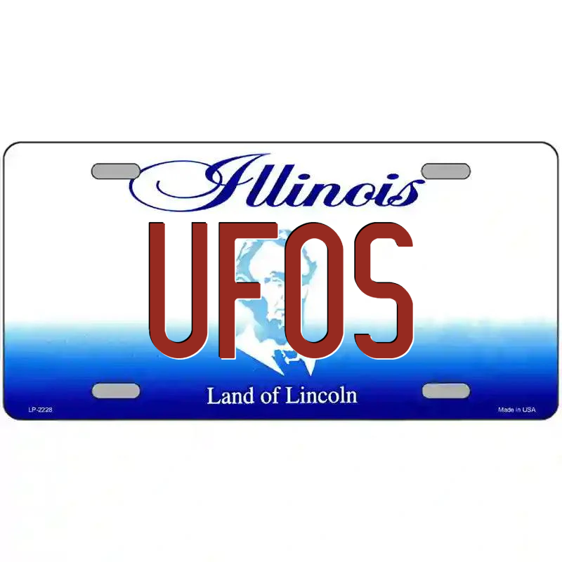 UFOs Illinois Metal Sign