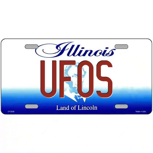 UFOs Illinois Metal Sign