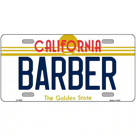 Barber California Metal Sign