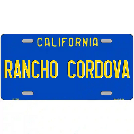 Rancho Cordova California Blue Metal Sign