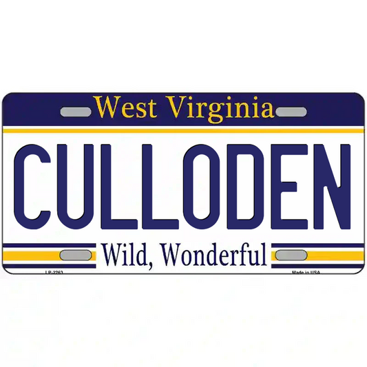 Culloden West Virginia Metal Sign