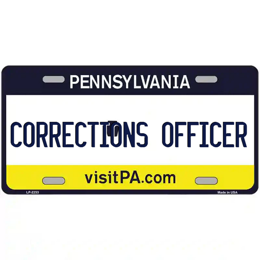 Corrections Officer Pennsylvania Metal Sign