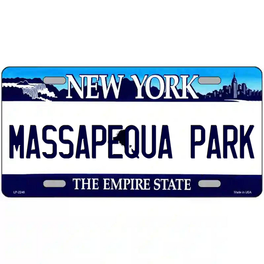 Massapequa Park New York Blue Metal Sign