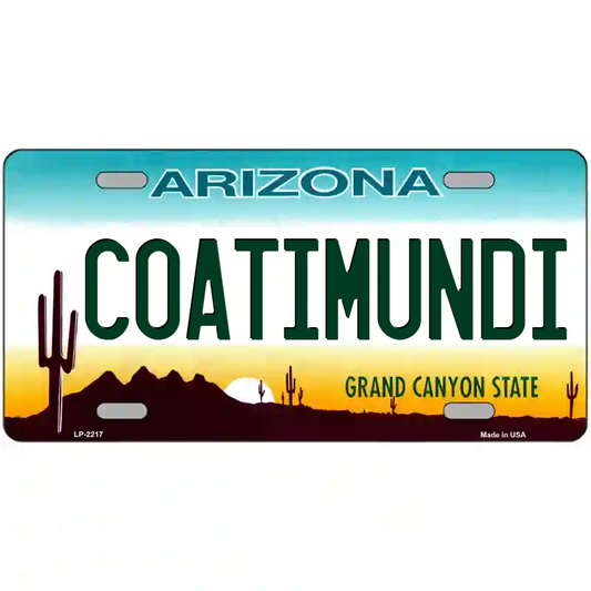 Coatimundi Arizona Metal Sign