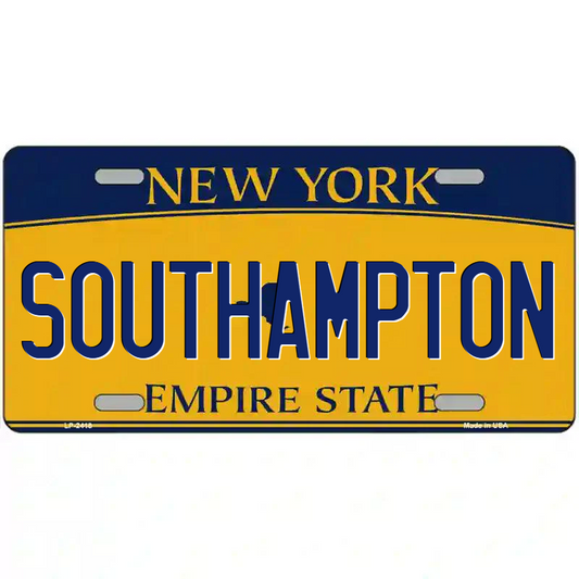 Southampton New York Yellow Metal Sign