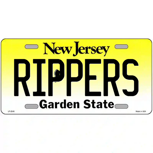 Rippers New Jersey Metal Sign