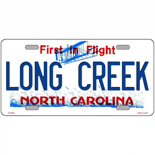 Long Creek North Carolina Metal Sign
