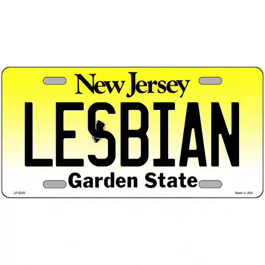 Lesbian New Jersey Metal Sign