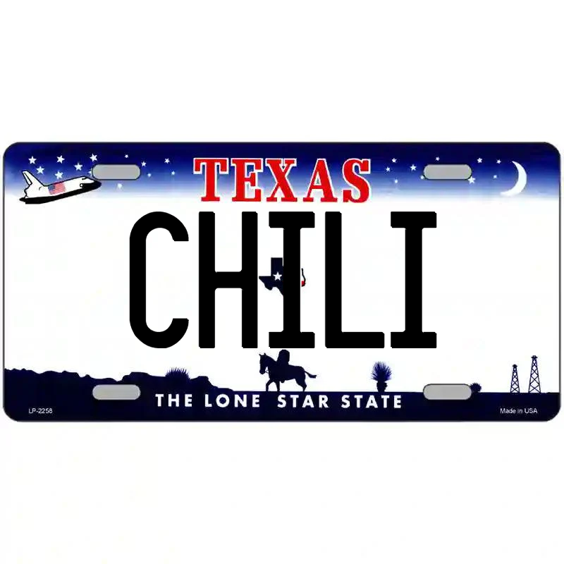 Chili Texas Metal Sign