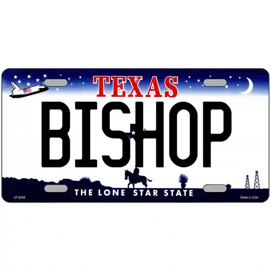 Bishop Texas Metal Sign