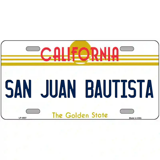 San Juan Baptista California Metal Sign