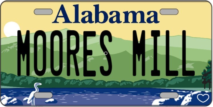Moores Mill Alabama Metal Sign