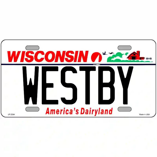 Westby Wisconsin Metal Sign