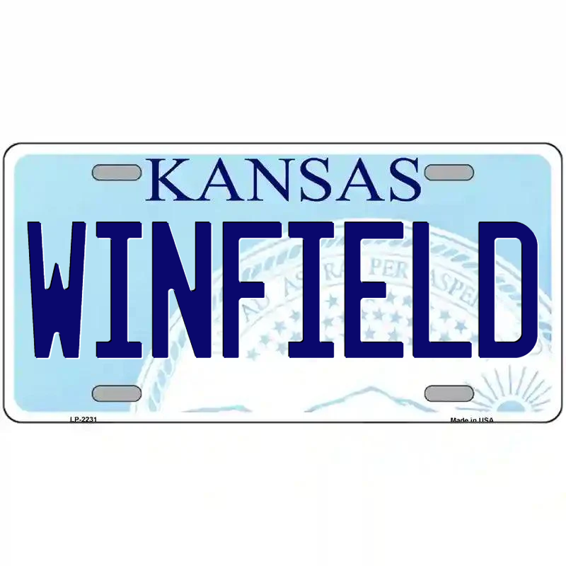 Winfield Kansas Metal Sign