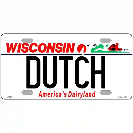 Dutch Wisconsin Metal Sign