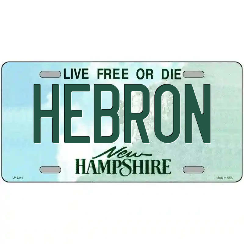 Hebron New Hampshire Metal Sign