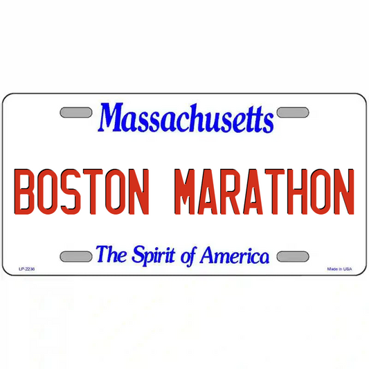 Boston Marathon Massachusetts Metal Sign