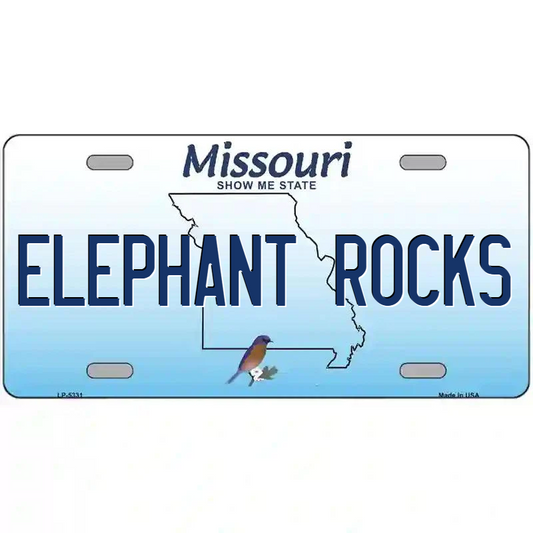 Elephant Rocks Missouri Metal Sign