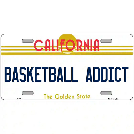 Basketball Addict California Metal Sign