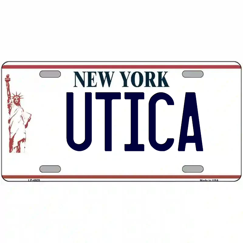 Utica New York Statue of Liberty Metal Sign