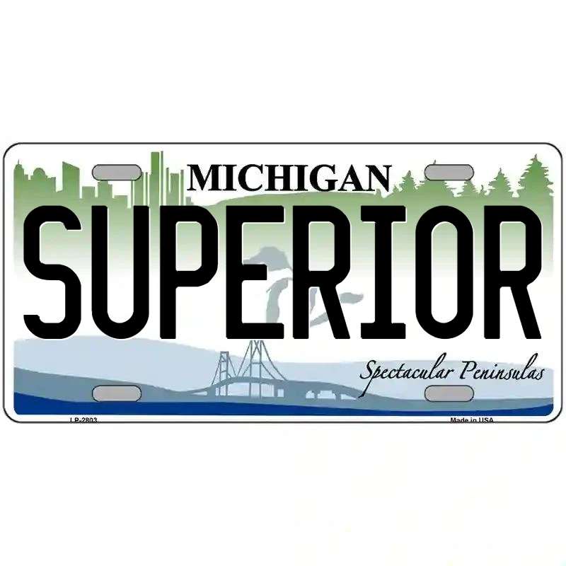 Superior Michigan Metal Sign
