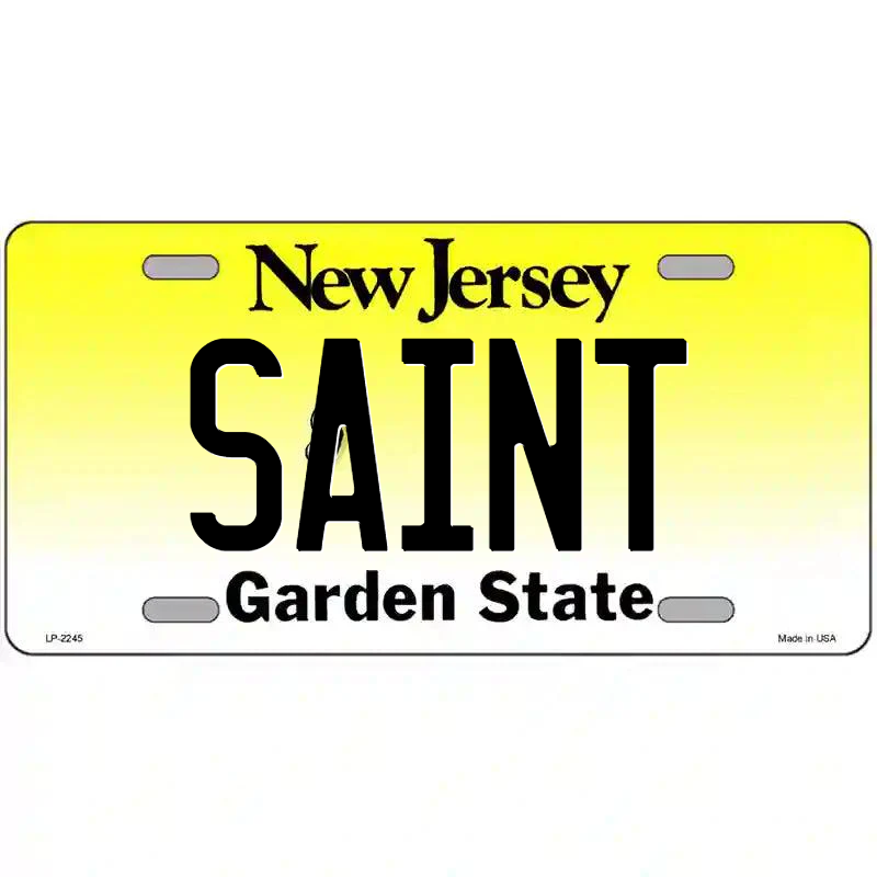 Saint New Jersey Metal Sign