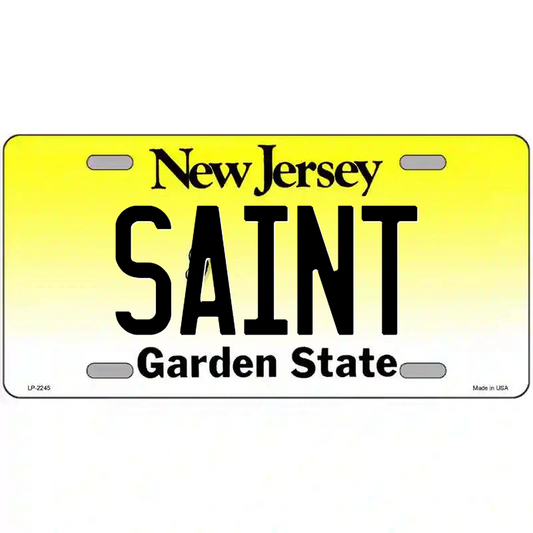 Saint New Jersey Metal Sign