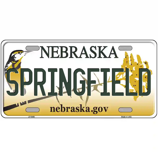 Springfield Nebraska Metal Sign