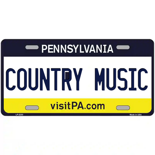 Country Music Pennsylvania Metal Sign
