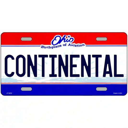 Continental Ohio Metal Sign