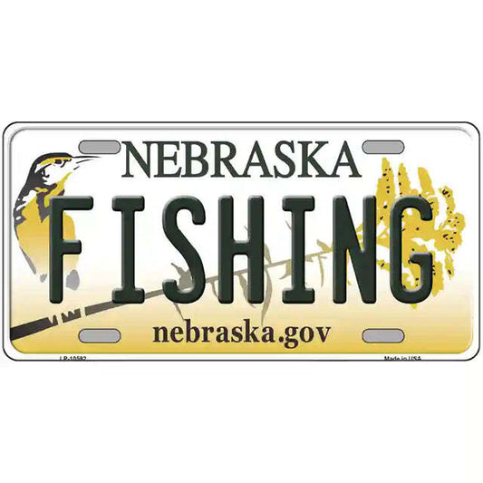 Fishing Nebraska Metal Sign