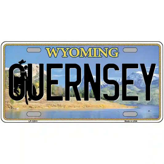 Guernsey Wyoming Metal Sign
