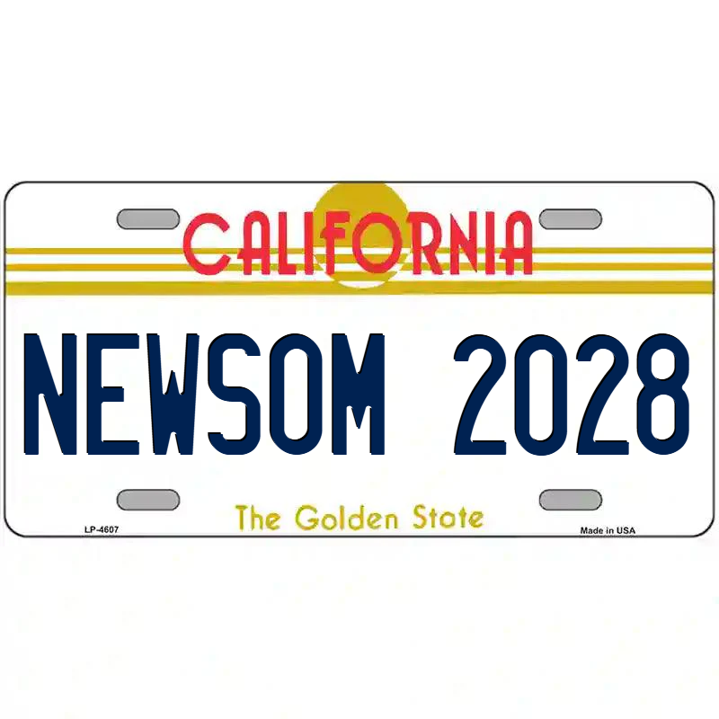 Newsom 2028 California Metal Sign