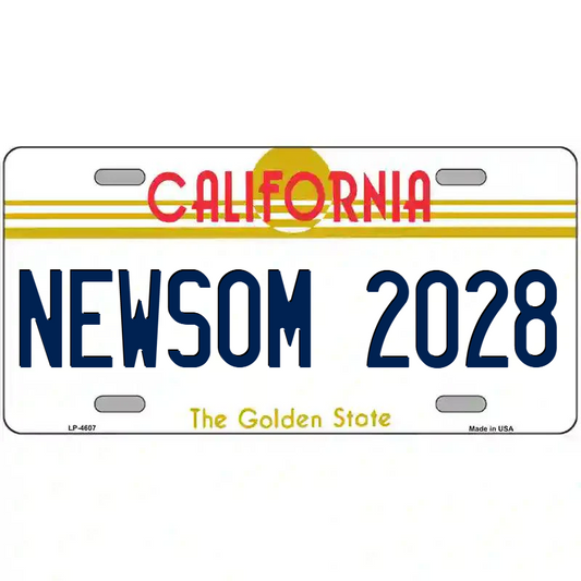 Newsom 2028 California Metal Sign