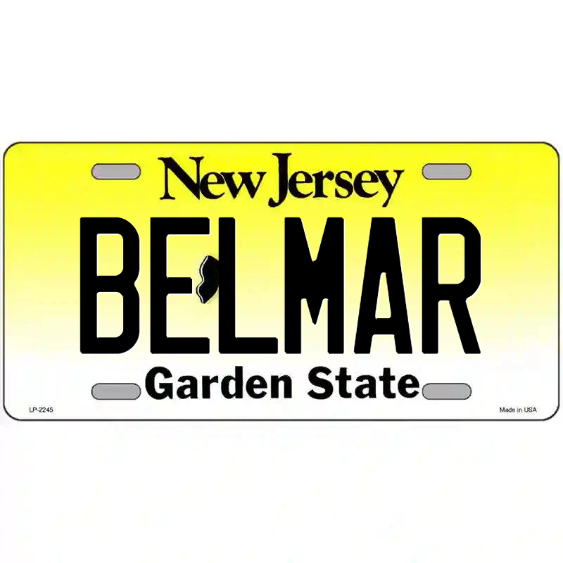 Belmar New Jersey Metal Sign